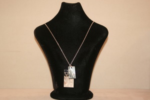 Louis Vuitton Silvertone Metal V Shadow Necklace