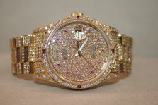 Rolex Day-Date YG 10P RUBY, ALL Diamond 