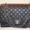 Chanel  클래식 캐비어 맥시 은장