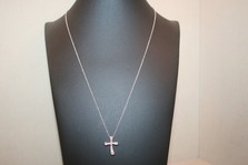 Tiffany CROSS Necklace 11P DIA  PT 