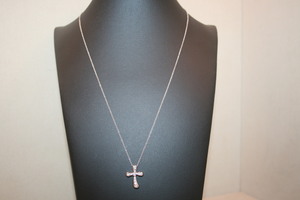 Tiffany CROSS Necklace 11P DIA  PT 