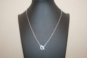 HERMES FINESSE gold DIA pendant necklace